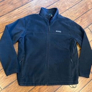 Columbia Black Fleece Jacket men’s XXL full zip soft comfort pockets nice!